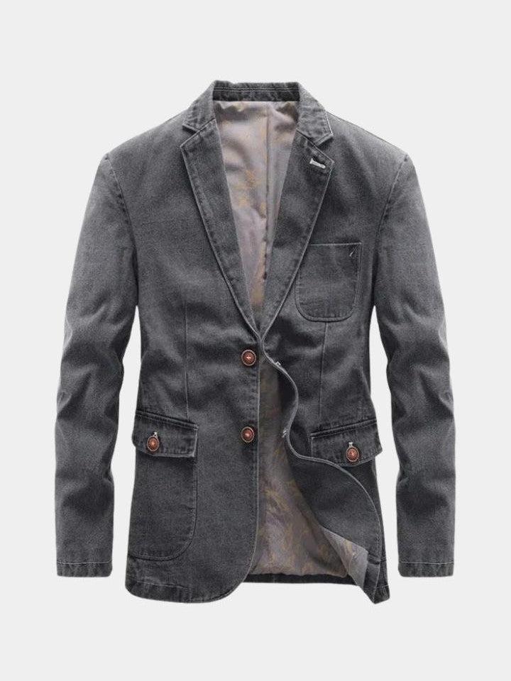 Siebe | Antracietgrijze casual blazer