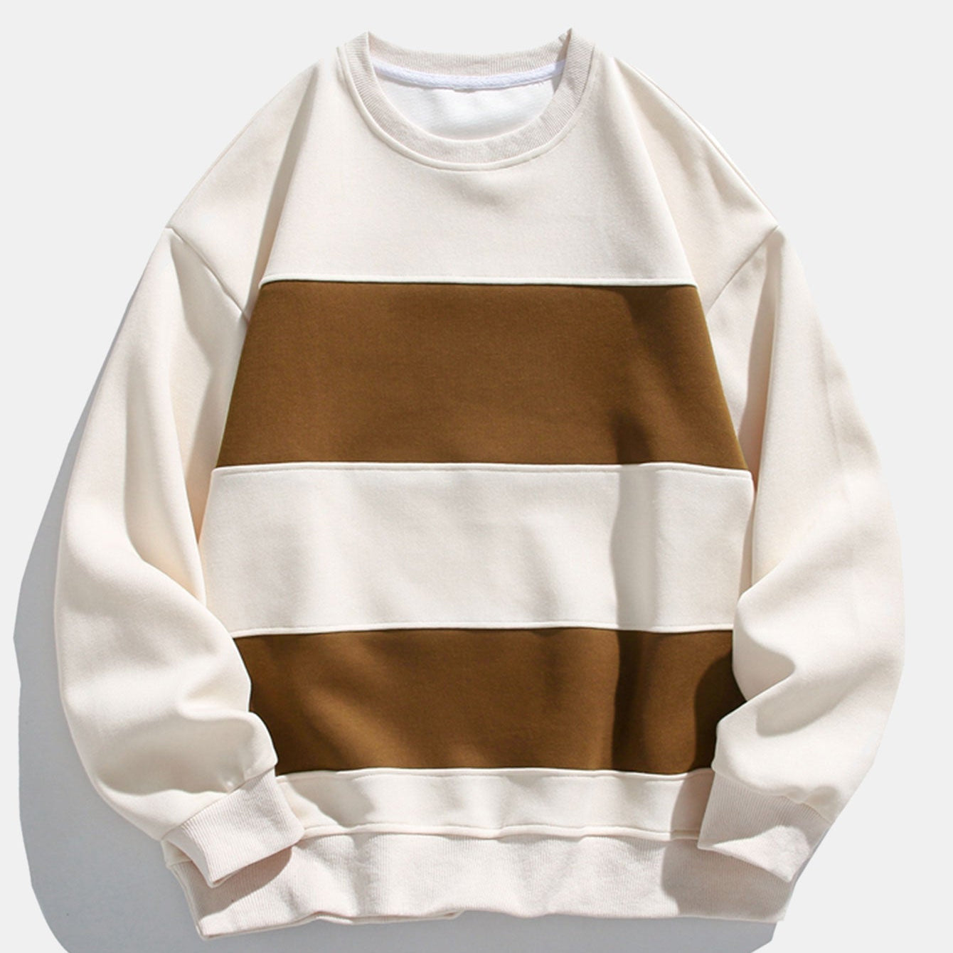 Daan | Sweater met kleurvlakken en relaxte pasvorm