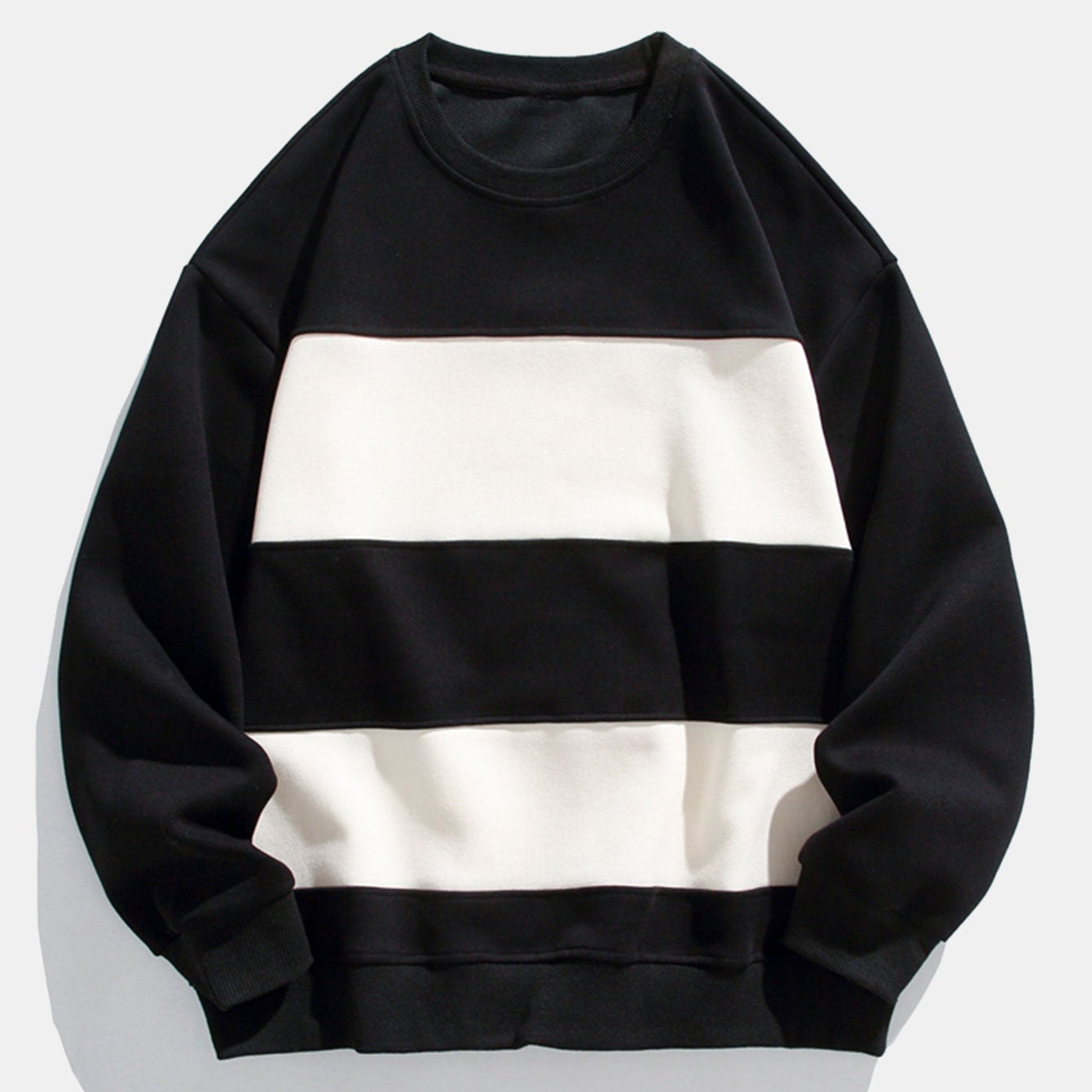 Daan | Sweater met kleurvlakken en relaxte pasvorm