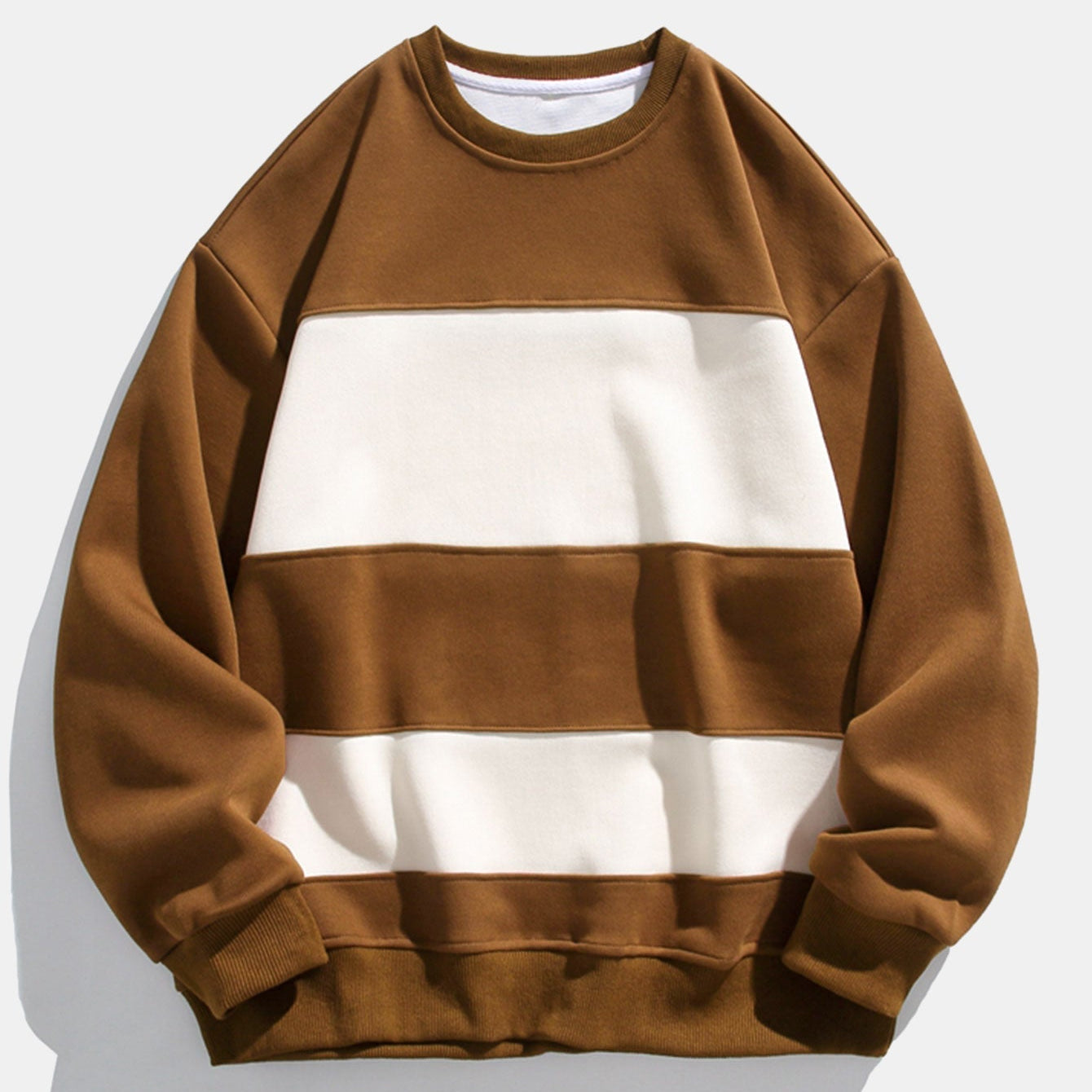 Daan | Sweater met kleurvlakken en relaxte pasvorm