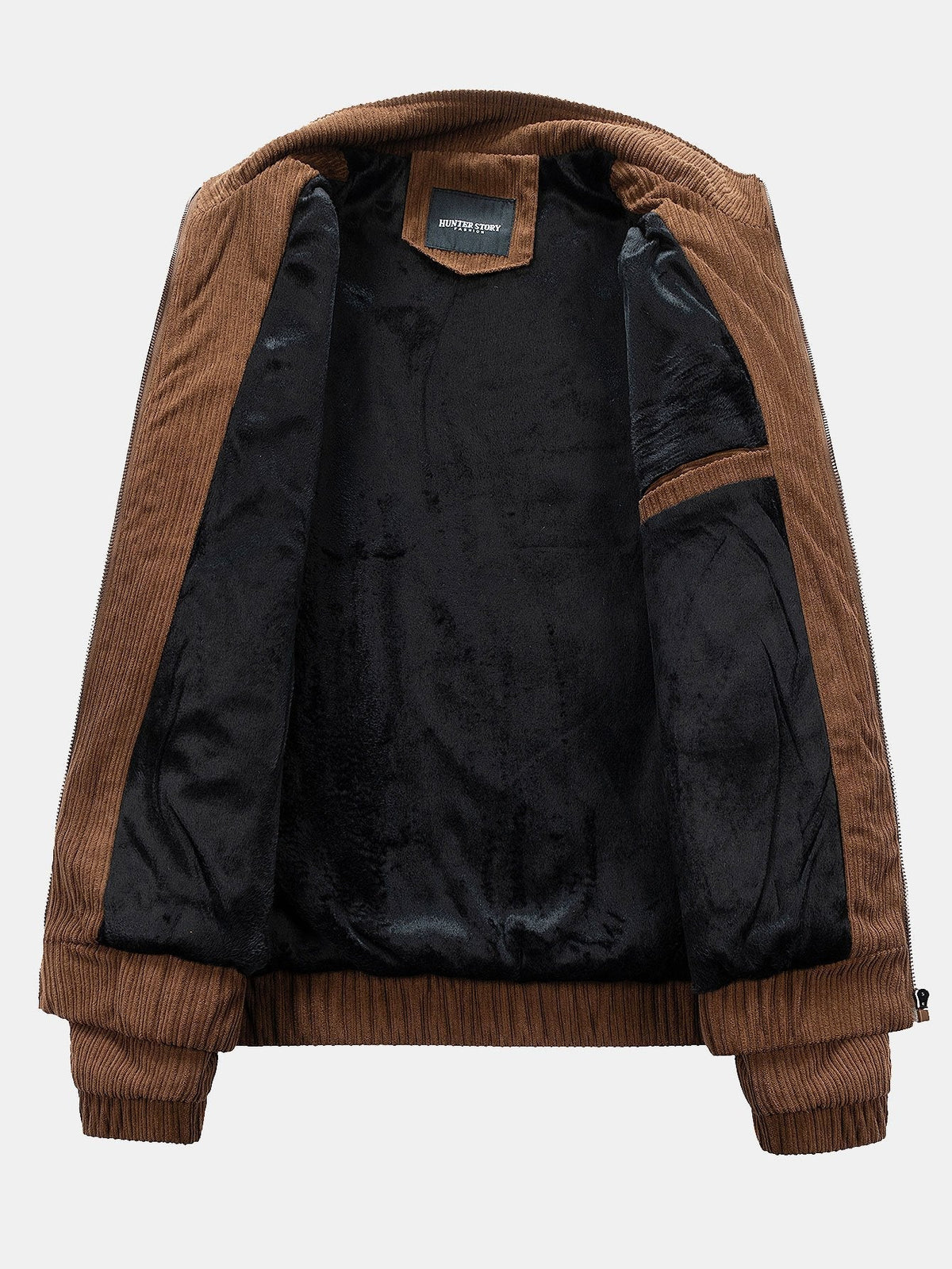 Dave | Corduroy jack met trechterkraag en rits