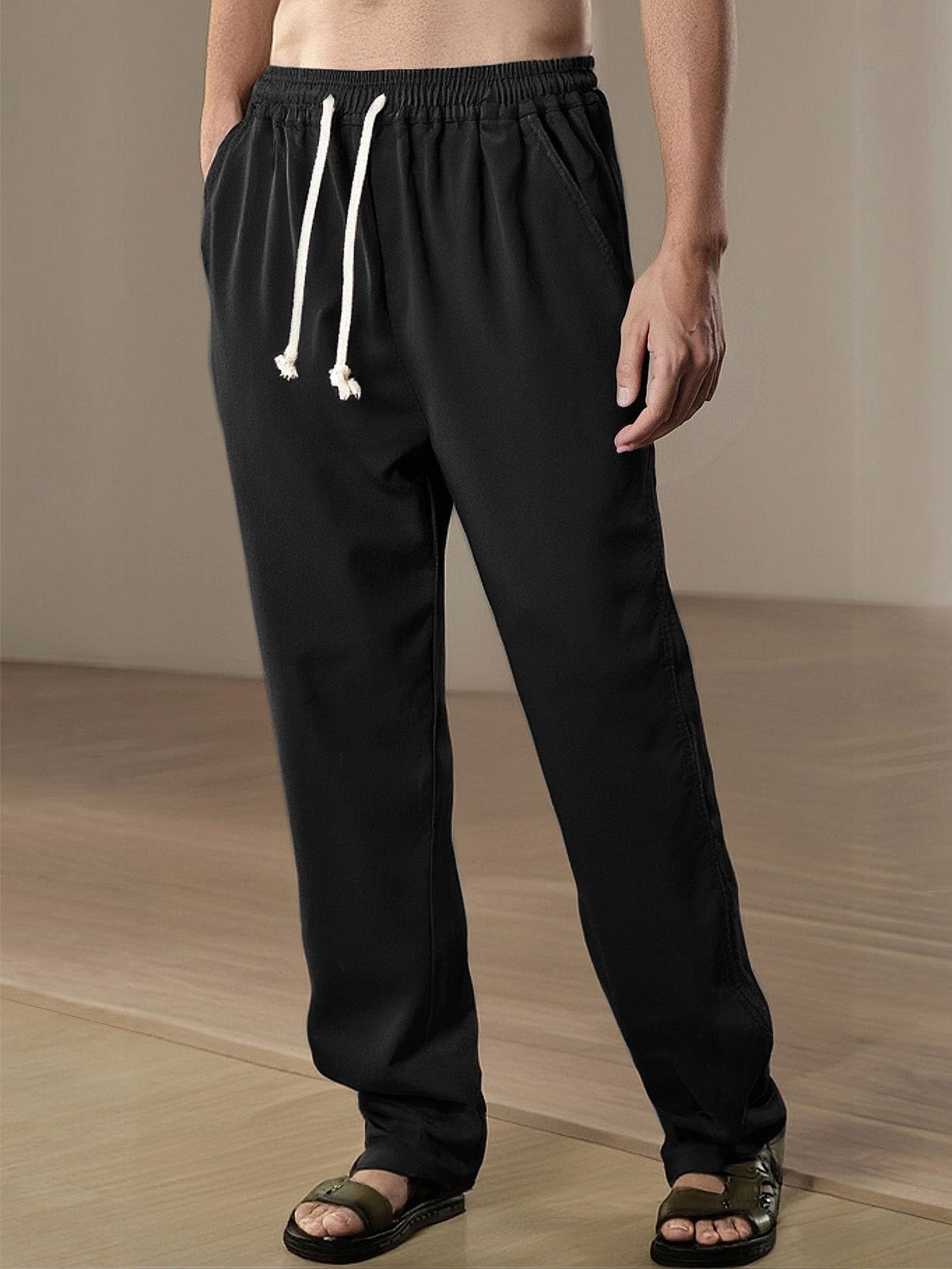Dave | Linnen broek straight leg