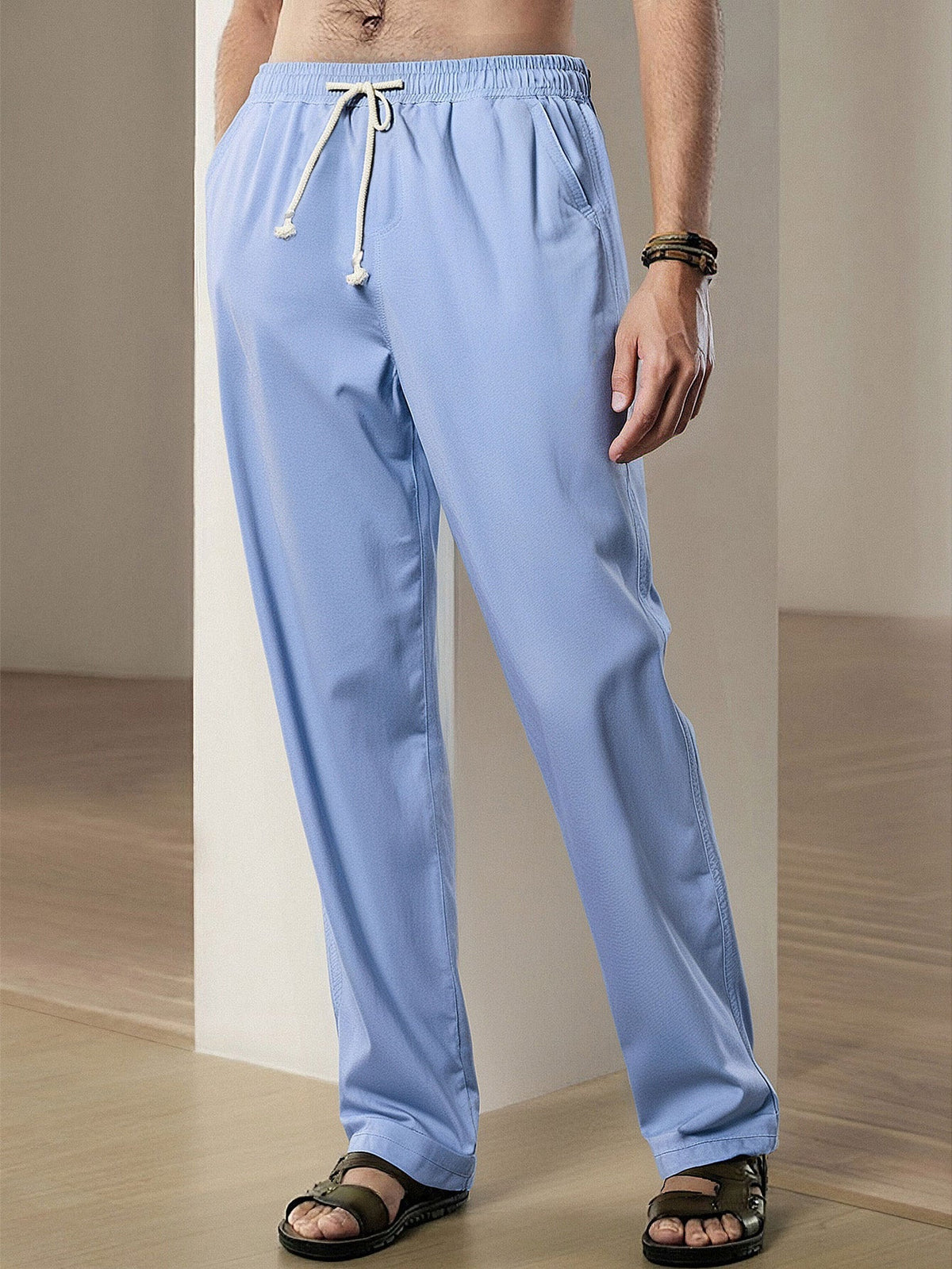 Dave | Linnen broek straight leg