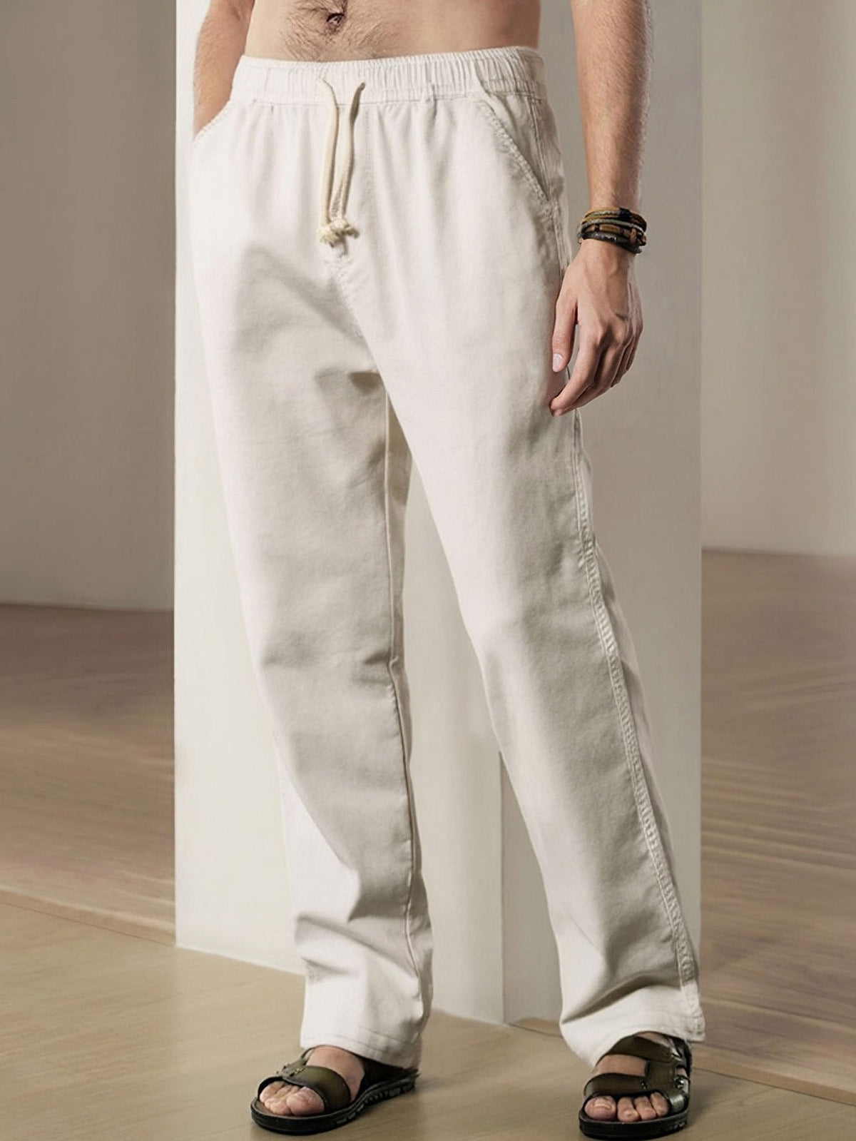 Dave | Linnen broek straight leg