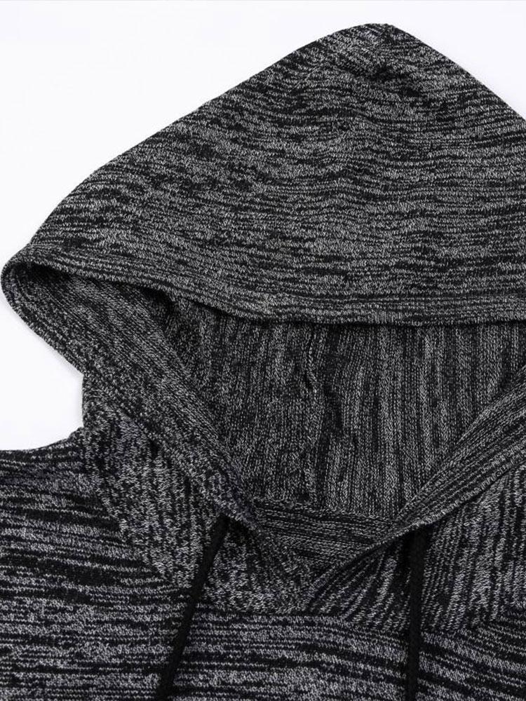 David | Slim-fit gebreide trui met capuchon