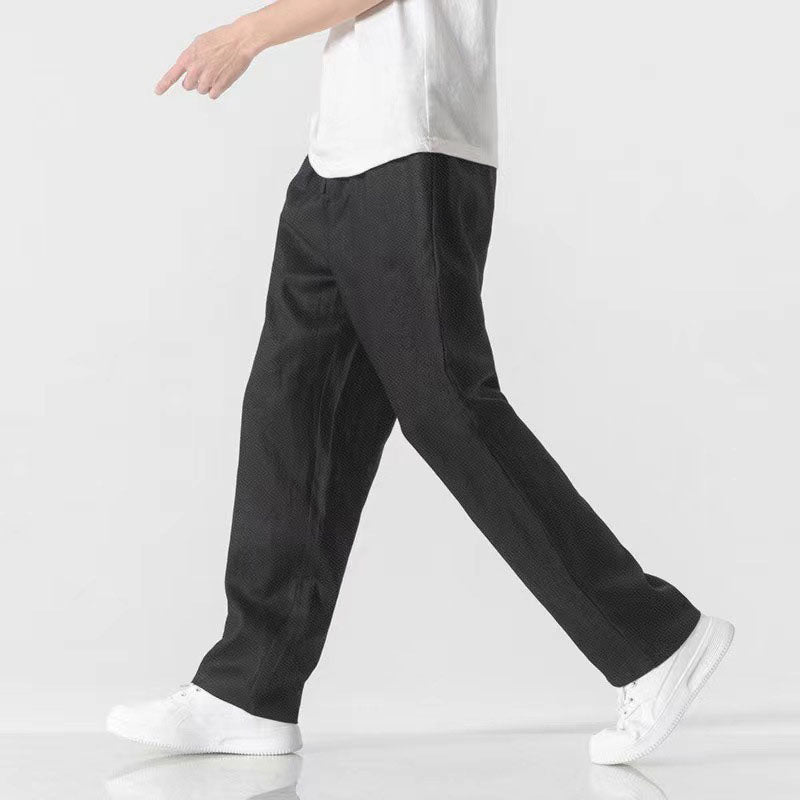 Jasper | Wijde linnen broek