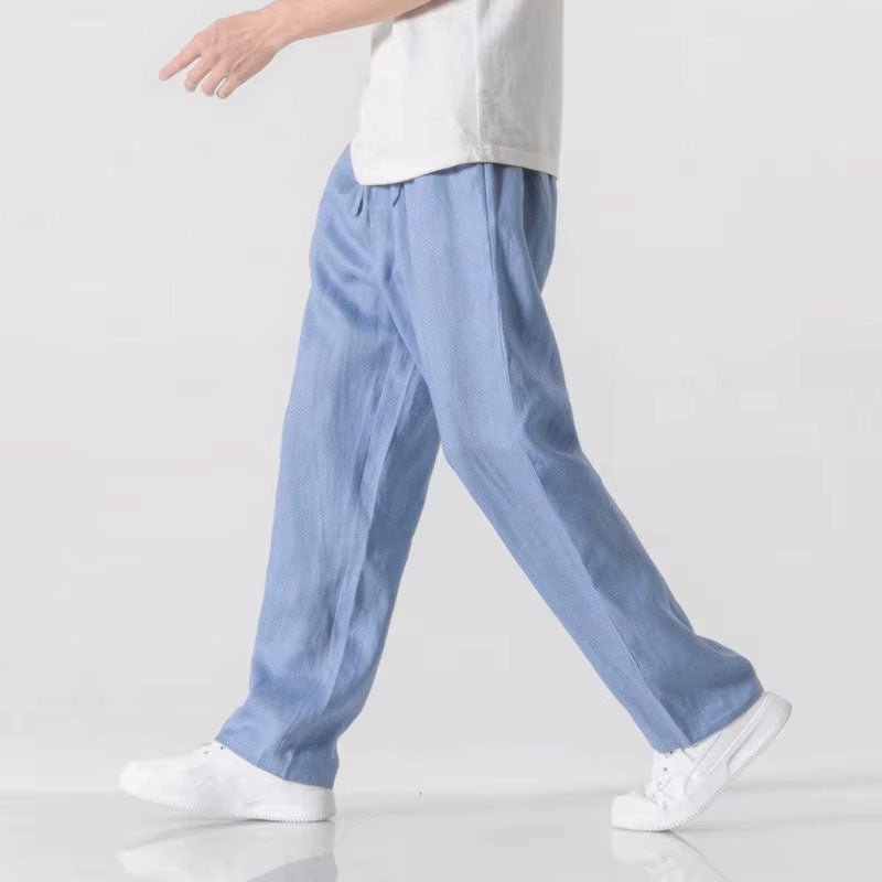 Jasper | Wijde linnen broek