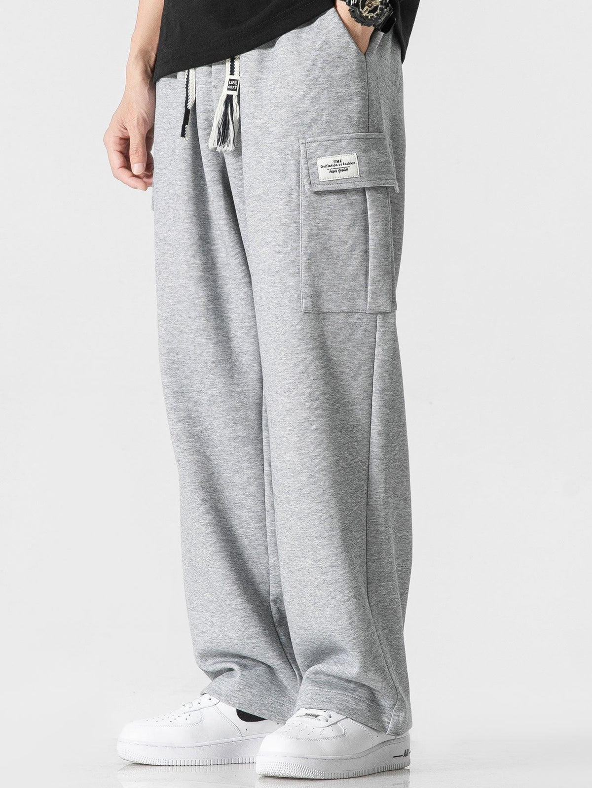Dennis | Jersey cargo broek relax fit