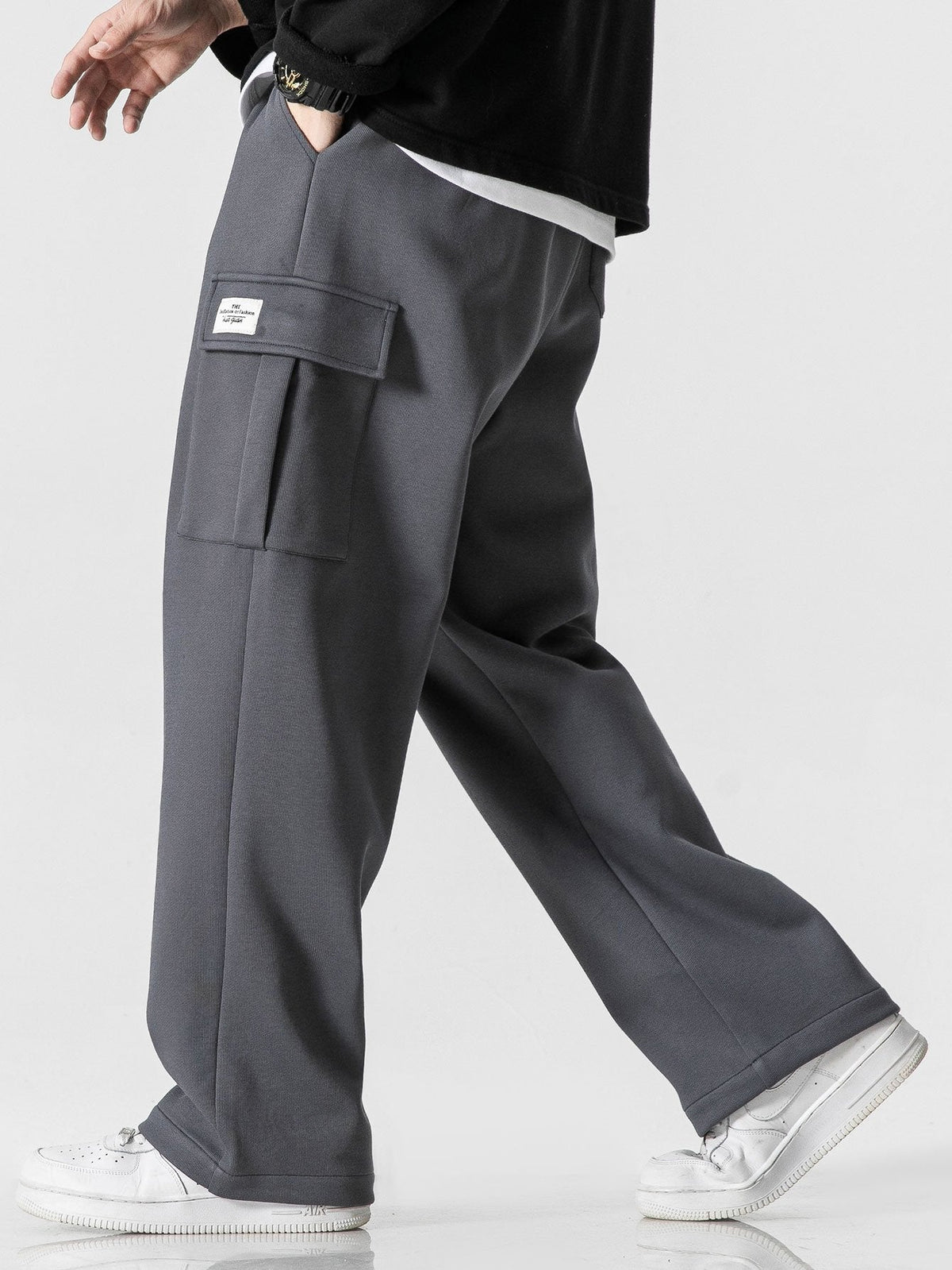 Dennis | Jersey cargo broek relax fit