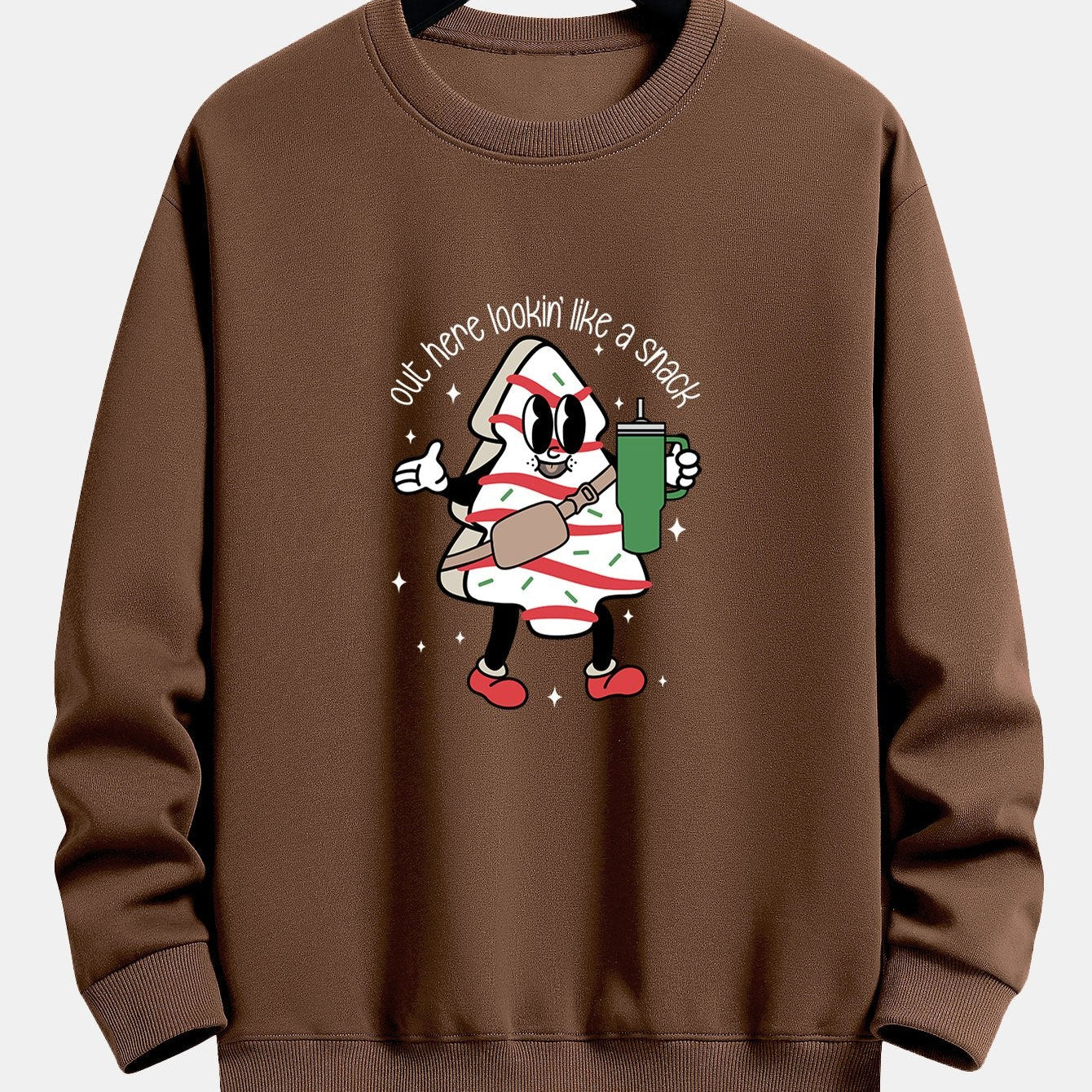 Dirk | Kerstsweater met koekmannetjesprint en relaxte pasvorm