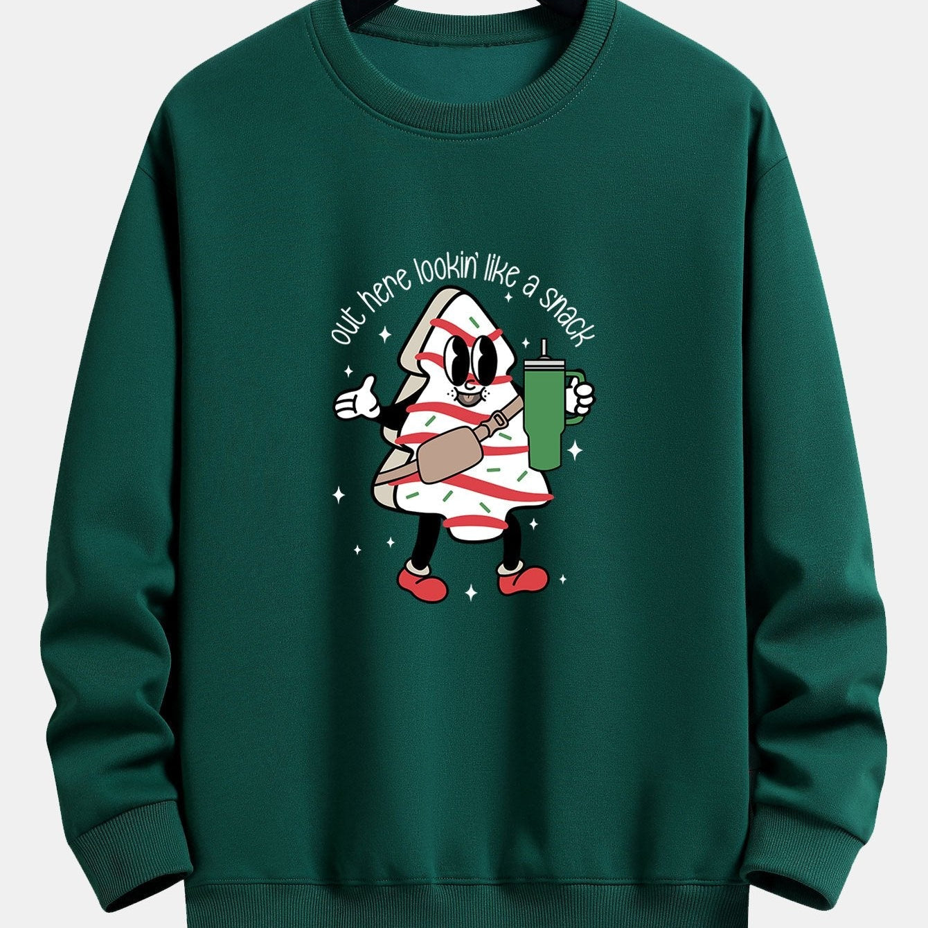 Dirk | Kerstsweater met koekmannetjesprint en relaxte pasvorm