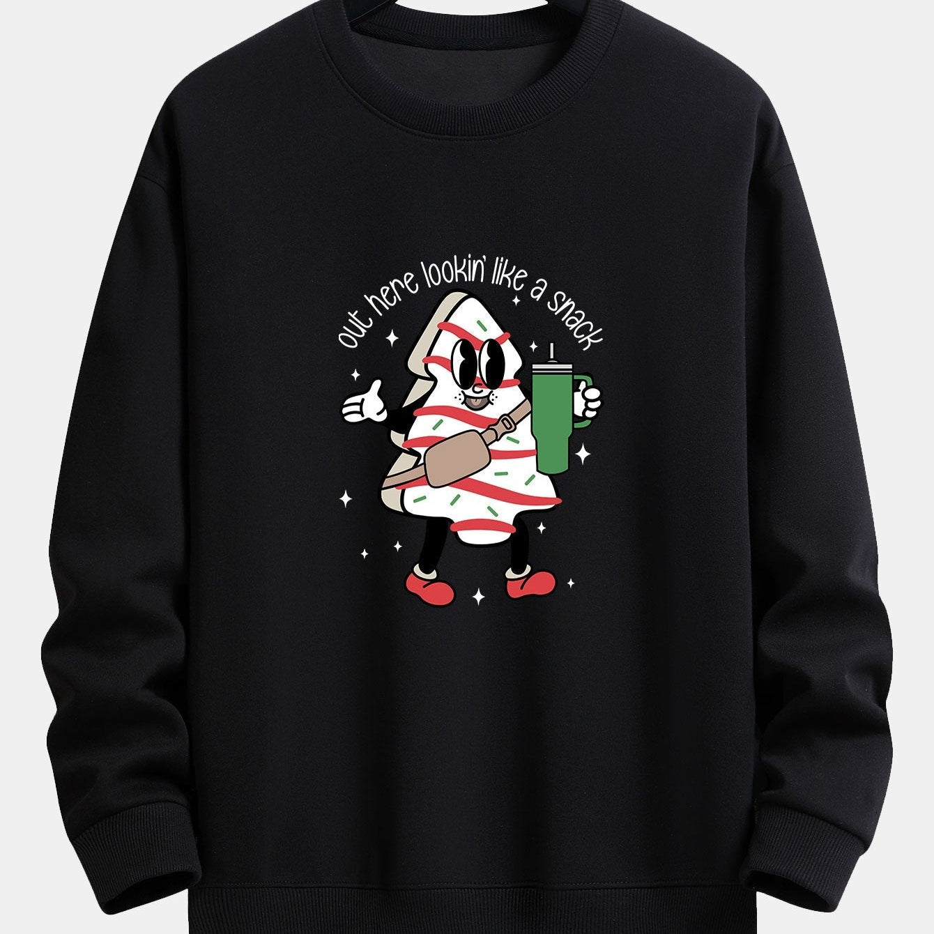 Dirk | Kerstsweater met koekmannetjesprint en relaxte pasvorm