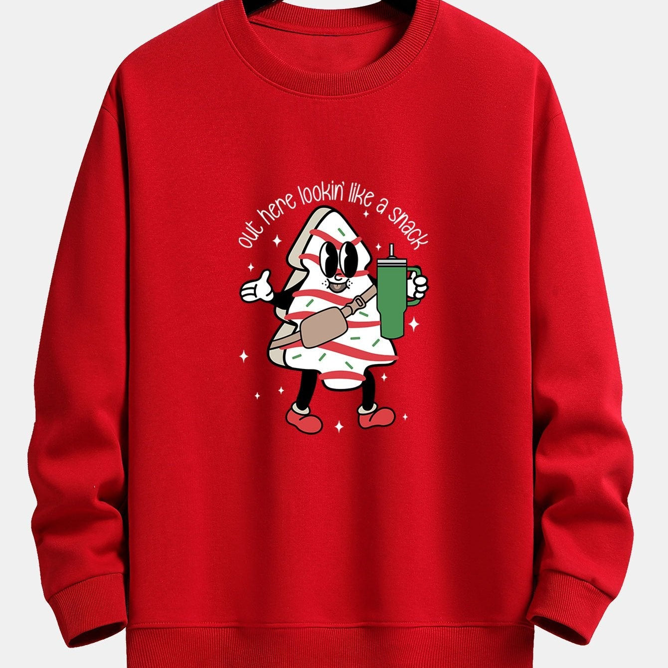 Dirk | Kerstsweater met koekmannetjesprint en relaxte pasvorm
