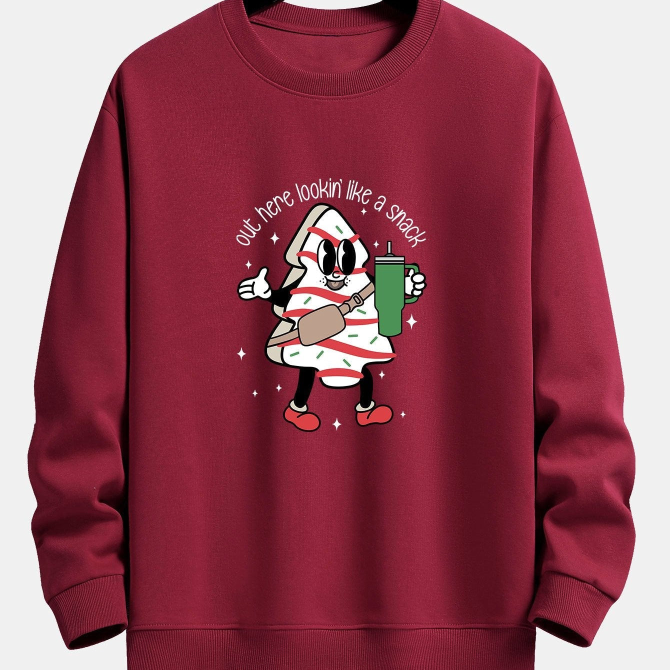 Dirk | Kerstsweater met koekmannetjesprint en relaxte pasvorm