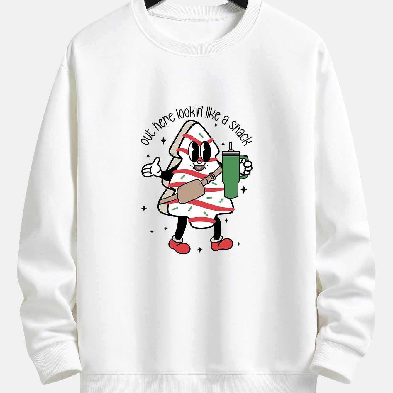 Dirk | Kerstsweater met koekmannetjesprint en relaxte pasvorm