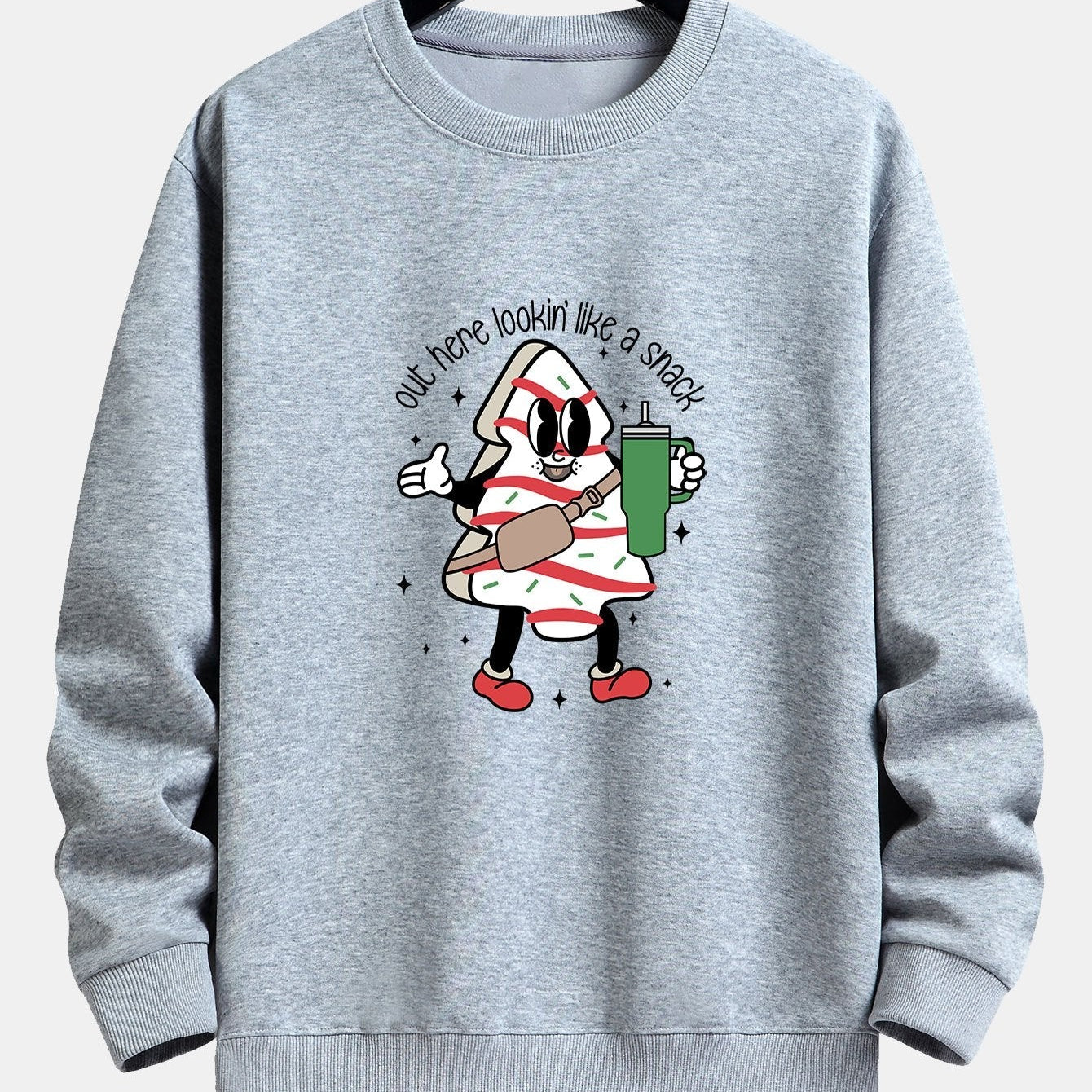 Dirk | Kerstsweater met koekmannetjesprint en relaxte pasvorm