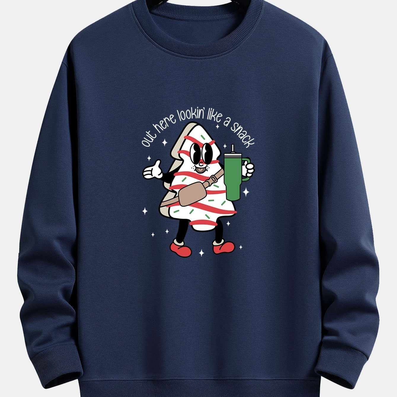 Dirk | Kerstsweater met koekmannetjesprint en relaxte pasvorm