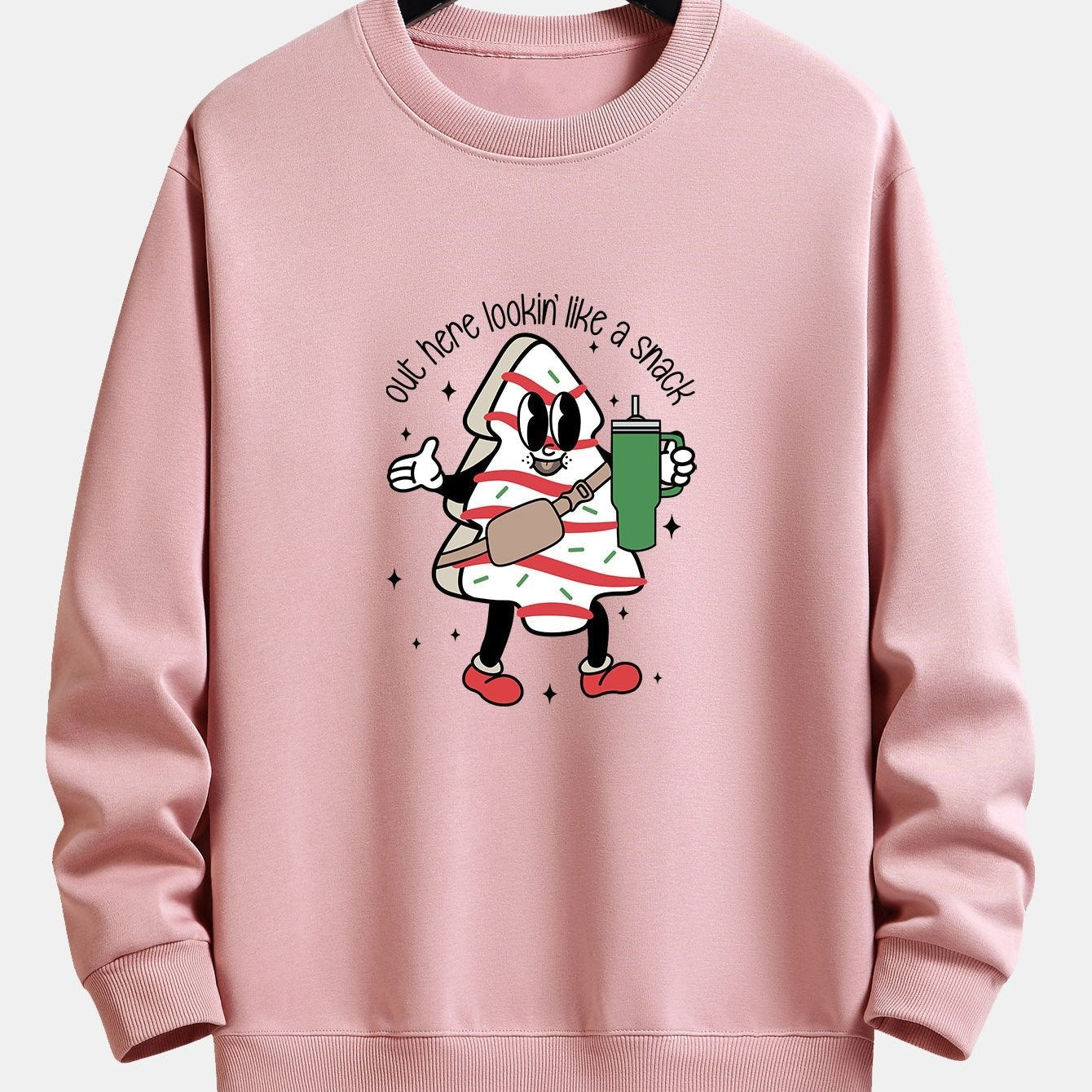 Dirk | Kerstsweater met koekmannetjesprint en relaxte pasvorm