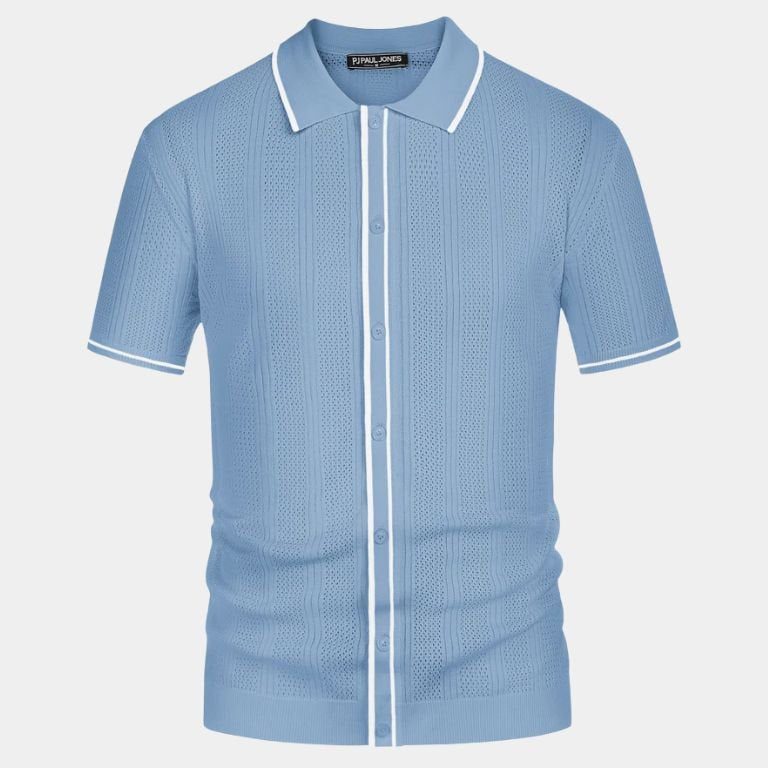 Elco | Crèmekleurige gebreide polo met rits