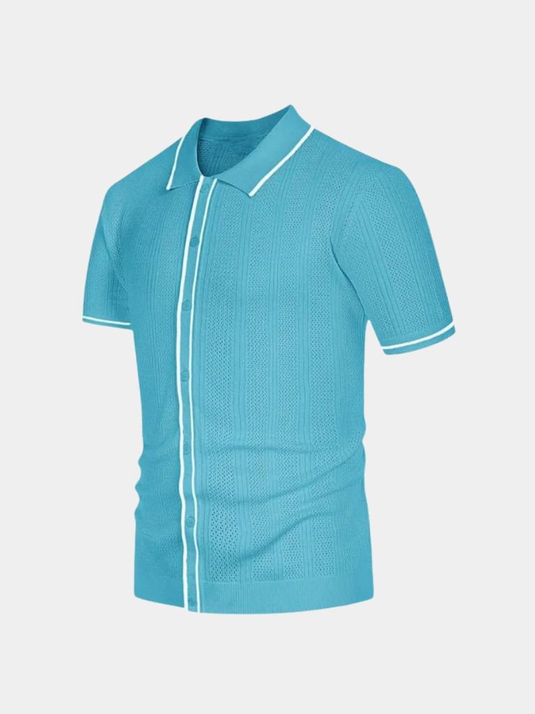 Elco | Crèmekleurige gebreide polo met rits