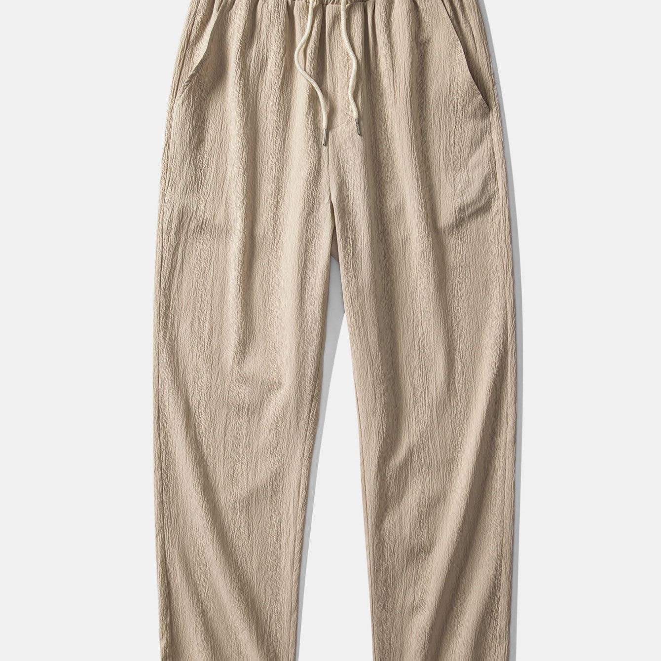 Erik | Kreukstof broek straight leg