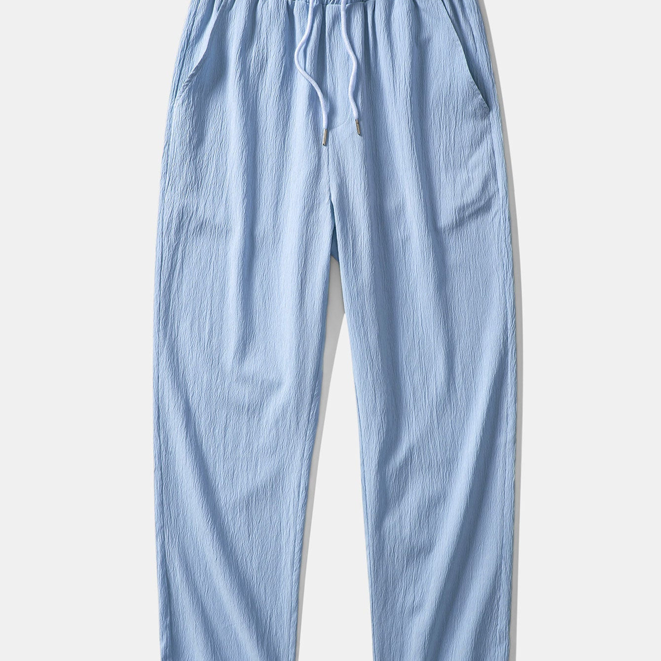 Erik | Kreukstof broek straight leg