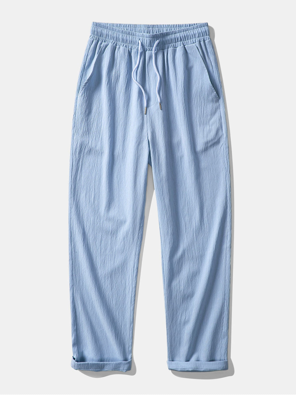 Erik | Kreukstof broek straight leg