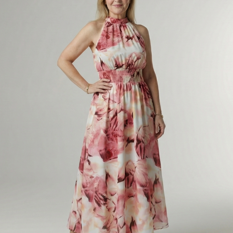 Esther | Maxi-jurk met batikprint in geel