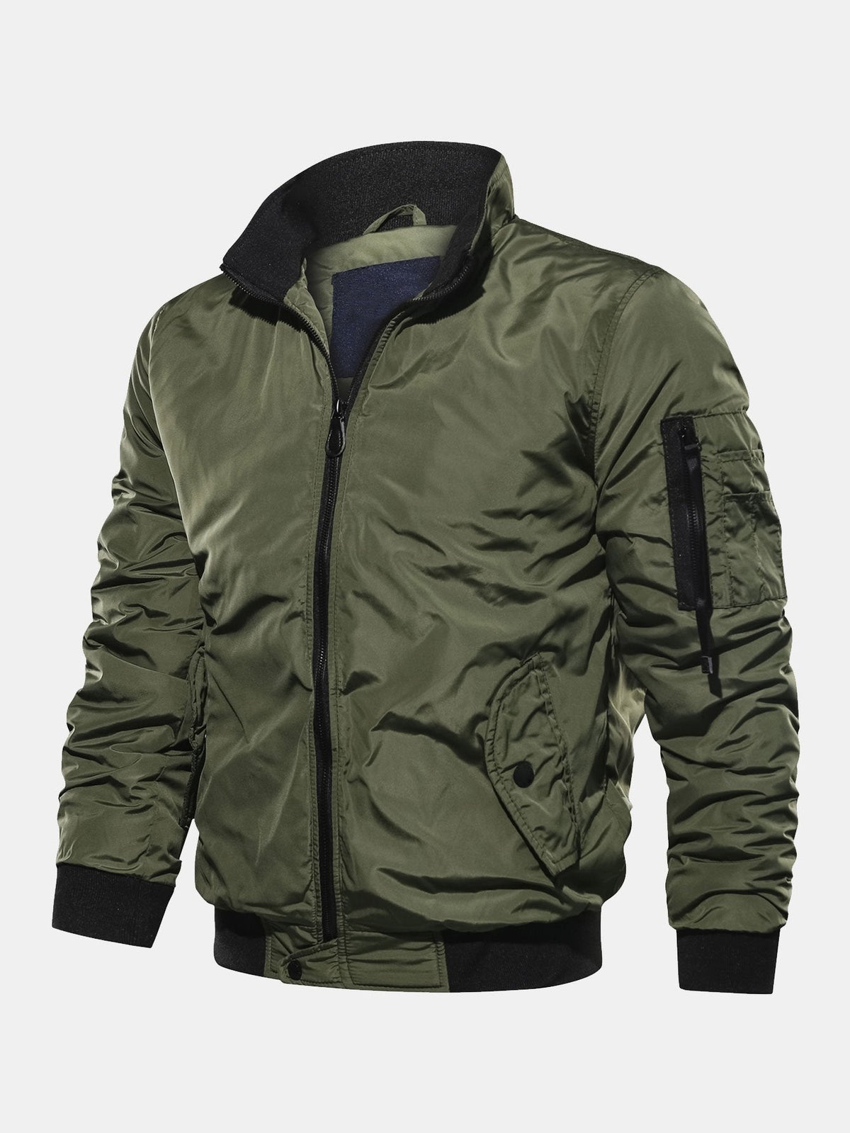 Evert | Bomber jack met coltrechterkraag
