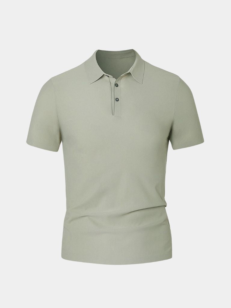 Filip | Saliegroene polo met klassieke kraag