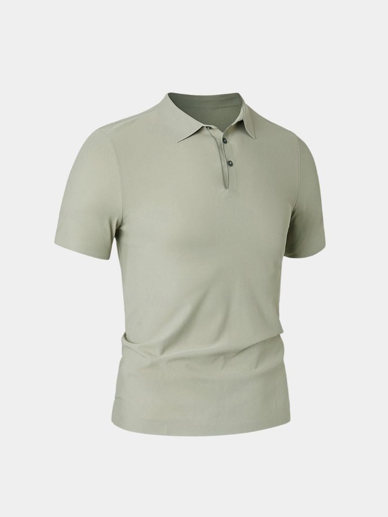 Filip | Saliegroene polo met klassieke kraag