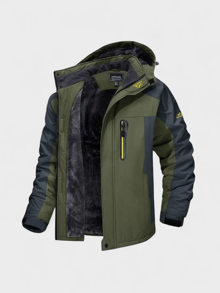 Jorrit | Groene outdoorjas met capuchon