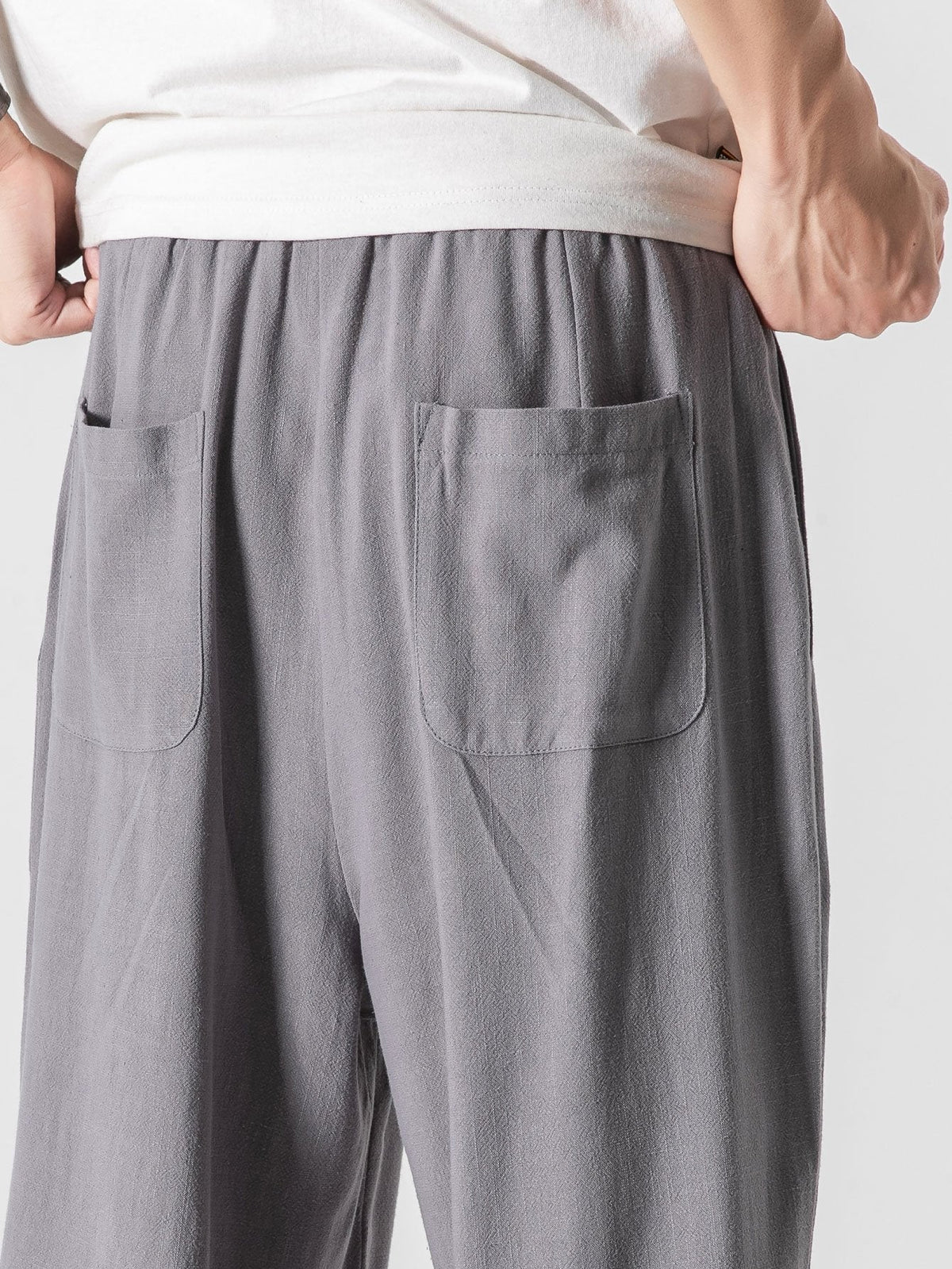 Floris | Linnen katoenen broek wide leg