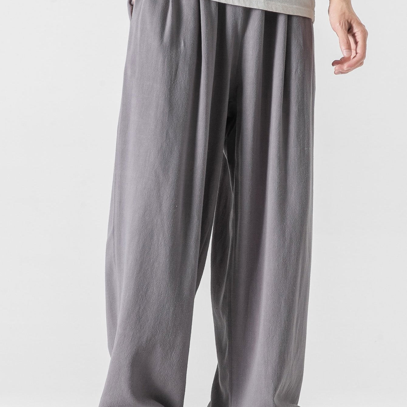 Floris | Linnen katoenen broek wide leg
