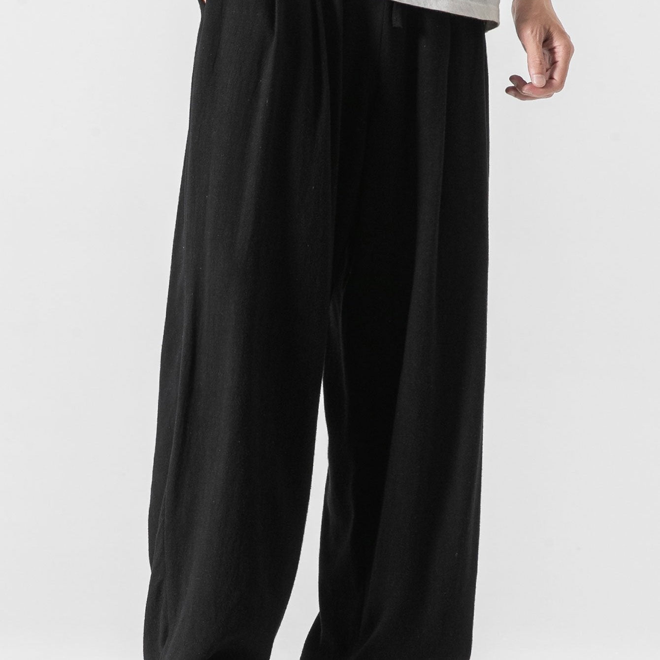 Floris | Linnen katoenen broek wide leg