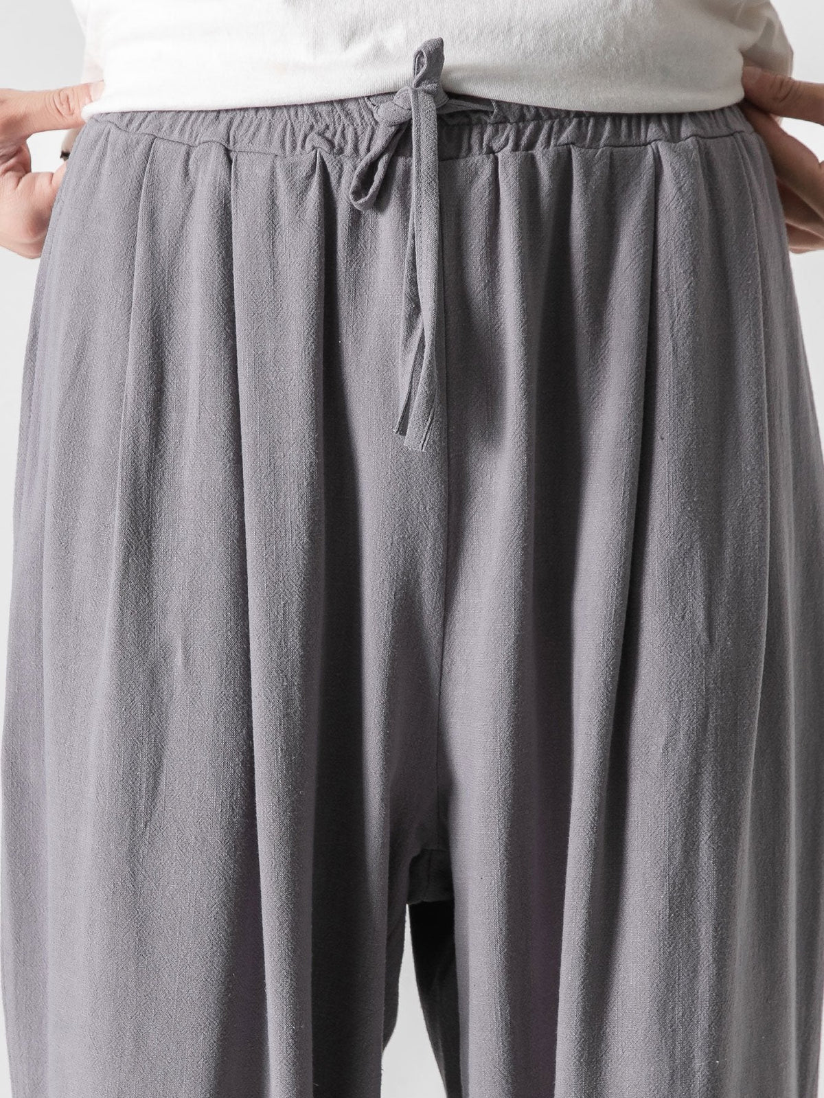 Floris | Linnen katoenen broek wide leg