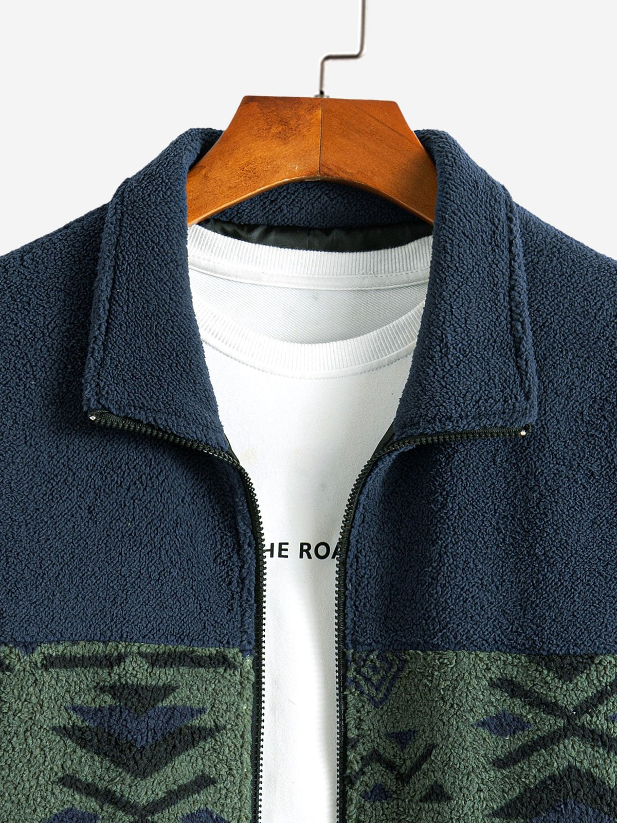 Floris | Teddyfleece jas met Azteekse print