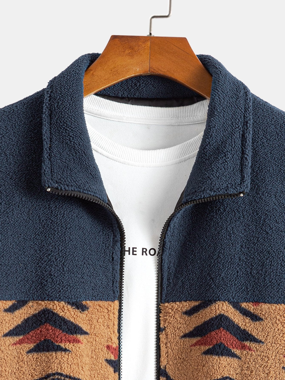 Floris | Teddyfleece jas met Azteekse print