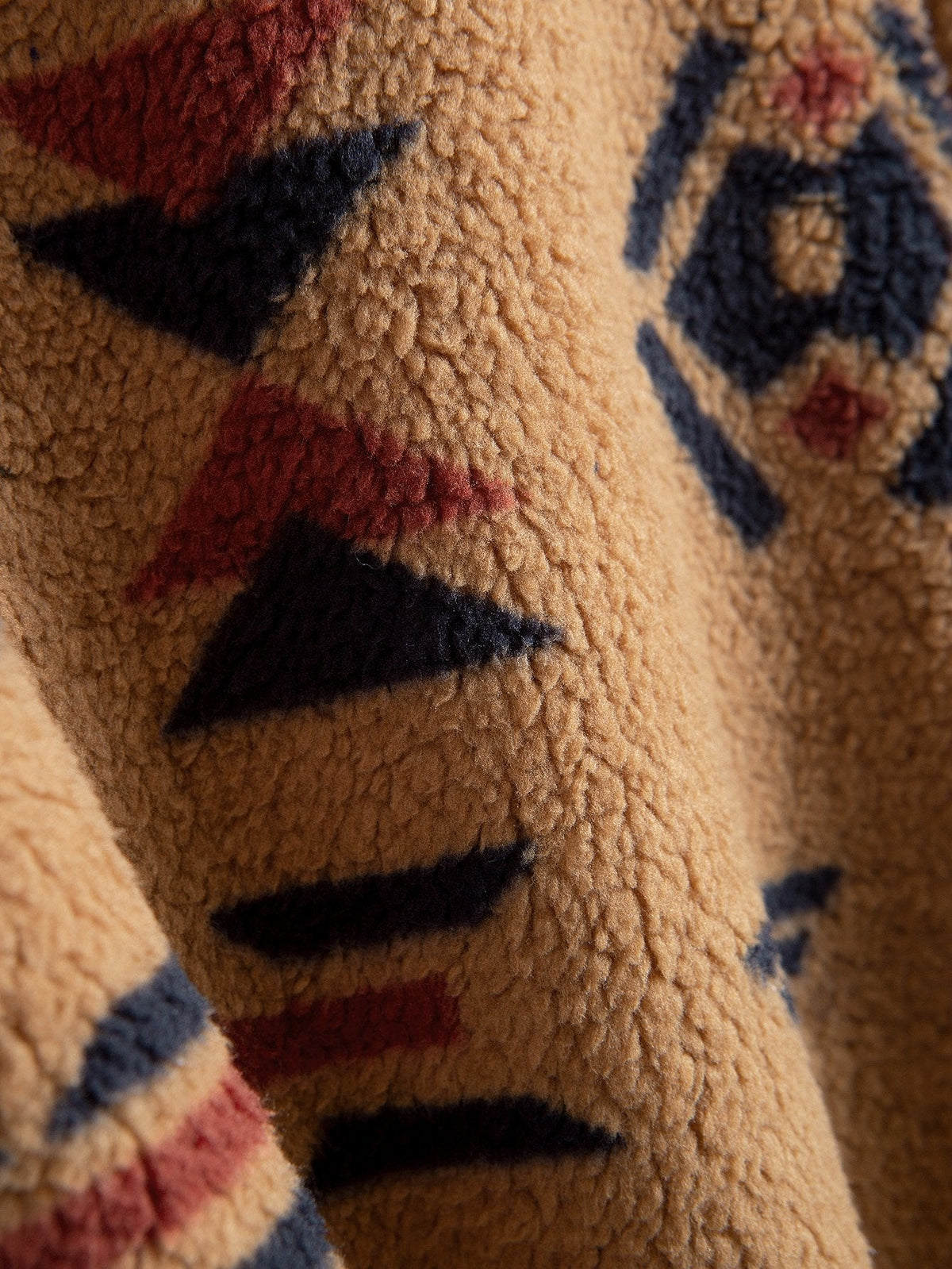 Floris | Teddyfleece jas met Azteekse print