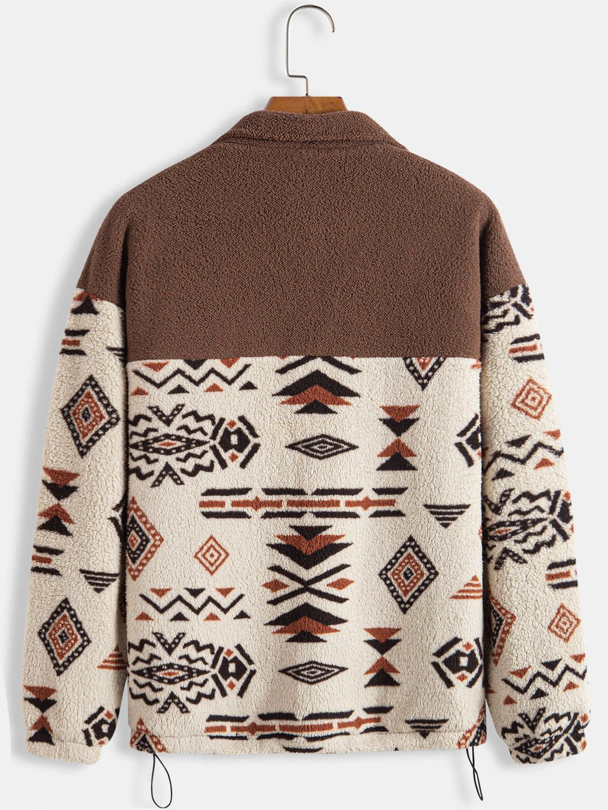 Floris | Teddyfleece jas met Azteekse print