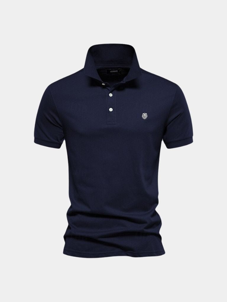 Frank | Marineblauwe klassieke polo
