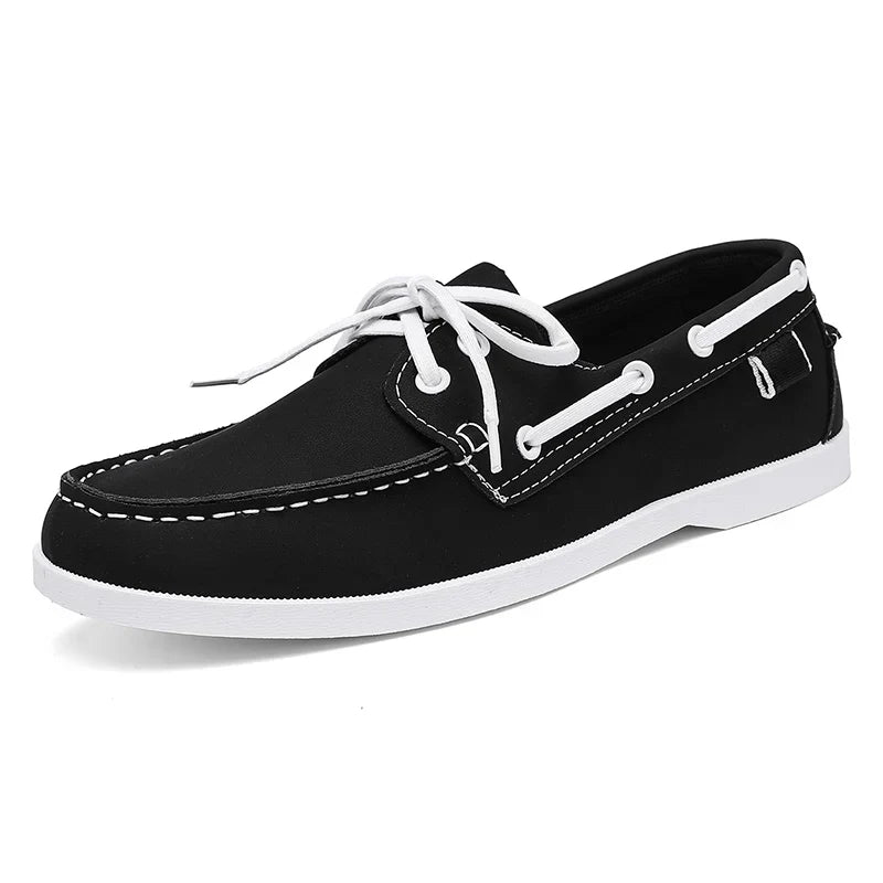 Geerten | Zwarte leren business loafers