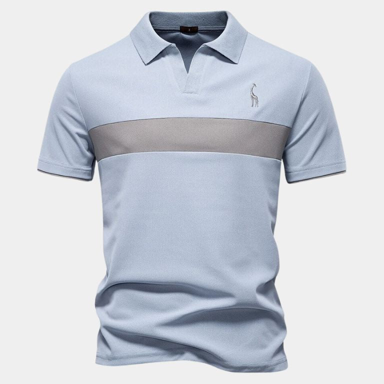 Gerbrand | Witte polo met contraststrepen