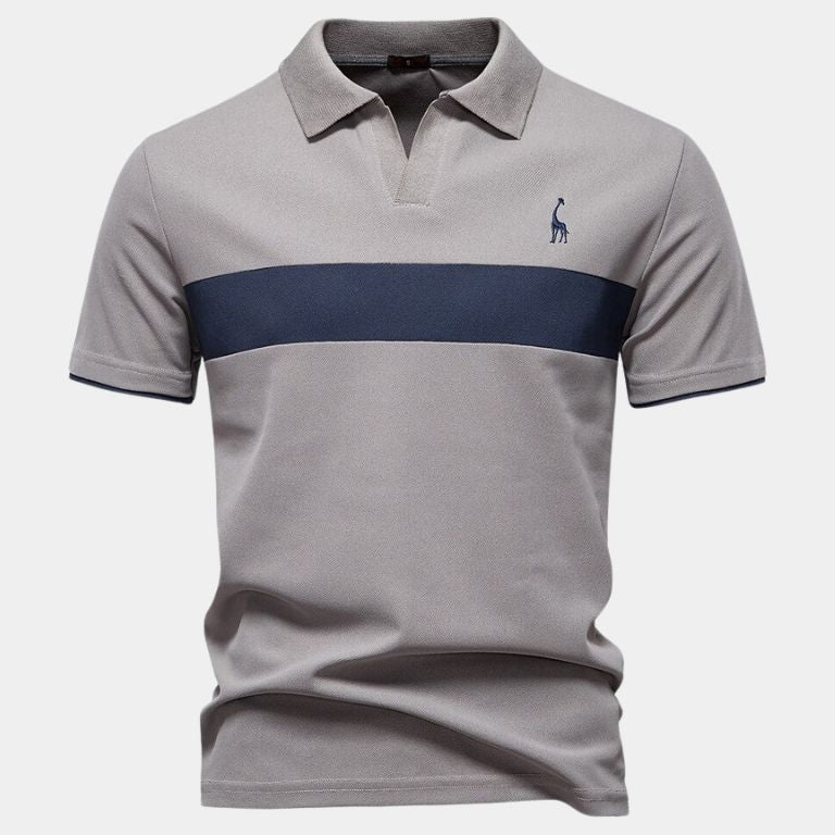 Gerbrand | Witte polo met contraststrepen
