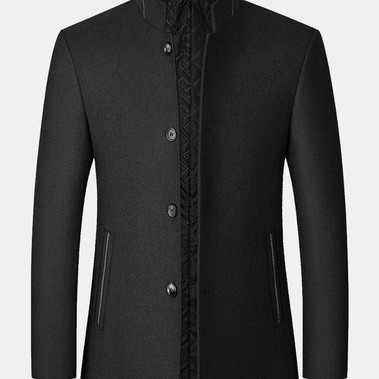 Gijs | Blazer met opstaande kraag in wolmix