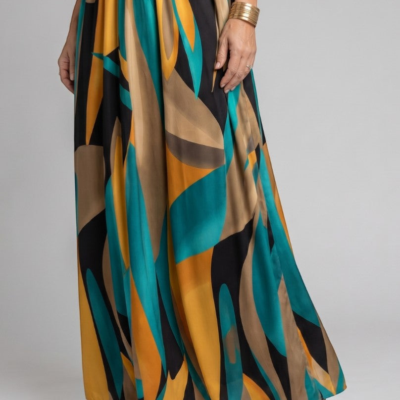 Greet | Maxi-jurk met grafische print