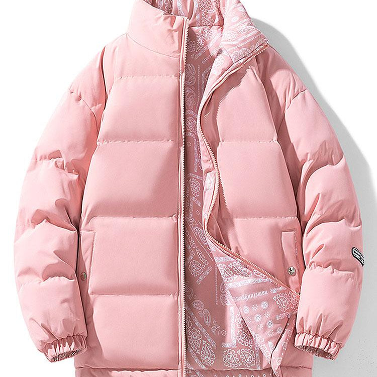 Guus | Omkeerbare puffer jas met paisleyprint