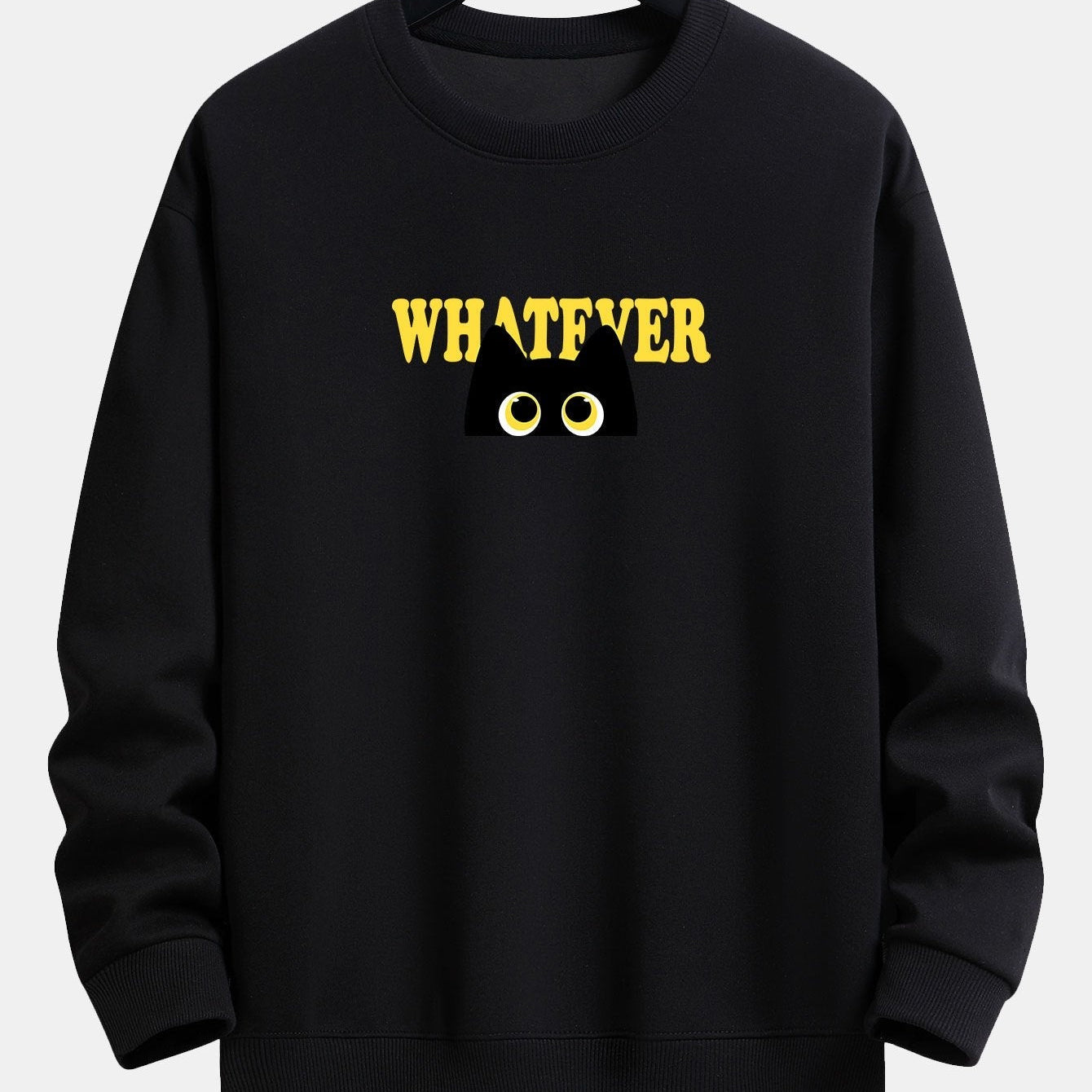 Harm | Sweater met zwarte kat en tekstopdruk en relaxte pasvorm