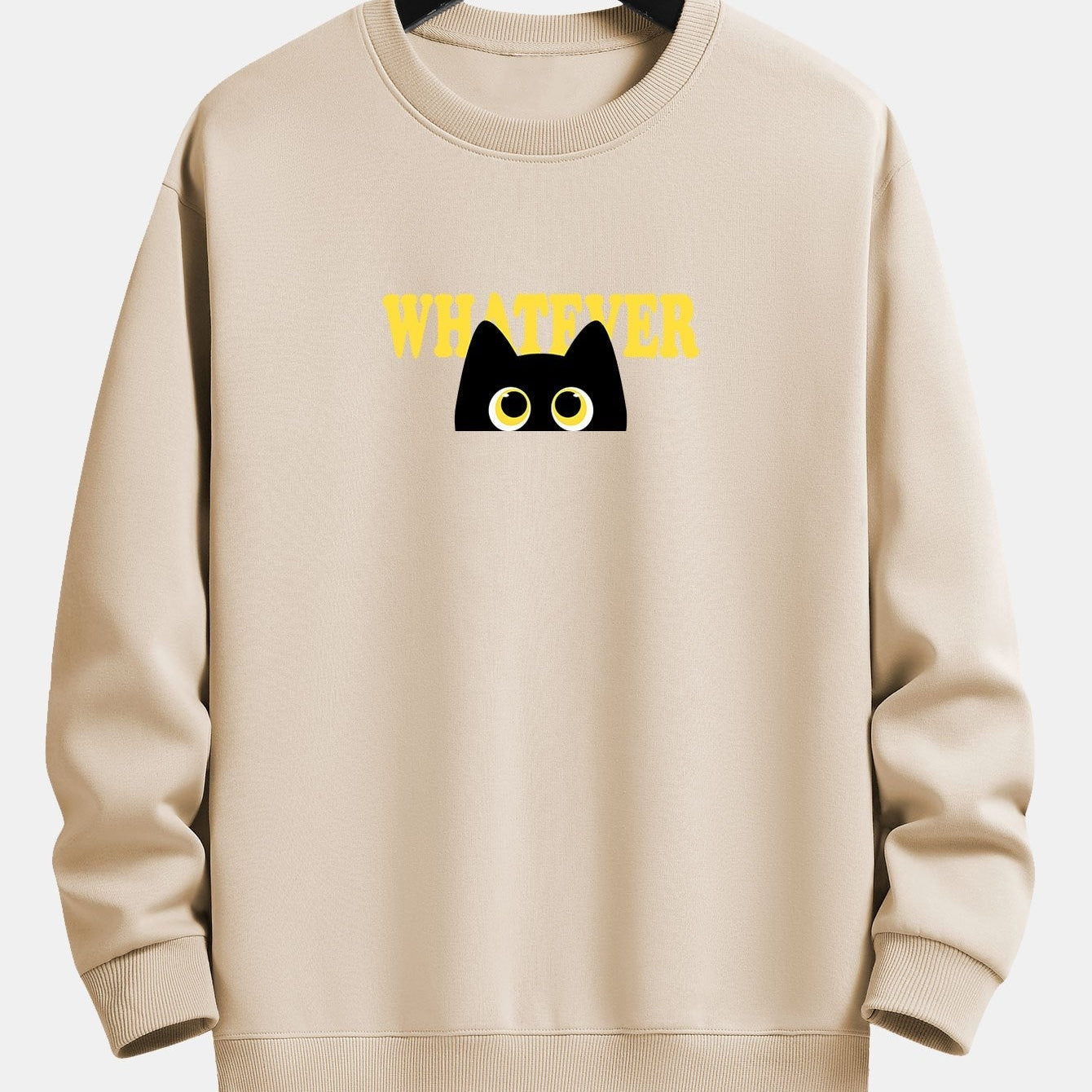 Harm | Sweater met zwarte kat en tekstopdruk en relaxte pasvorm