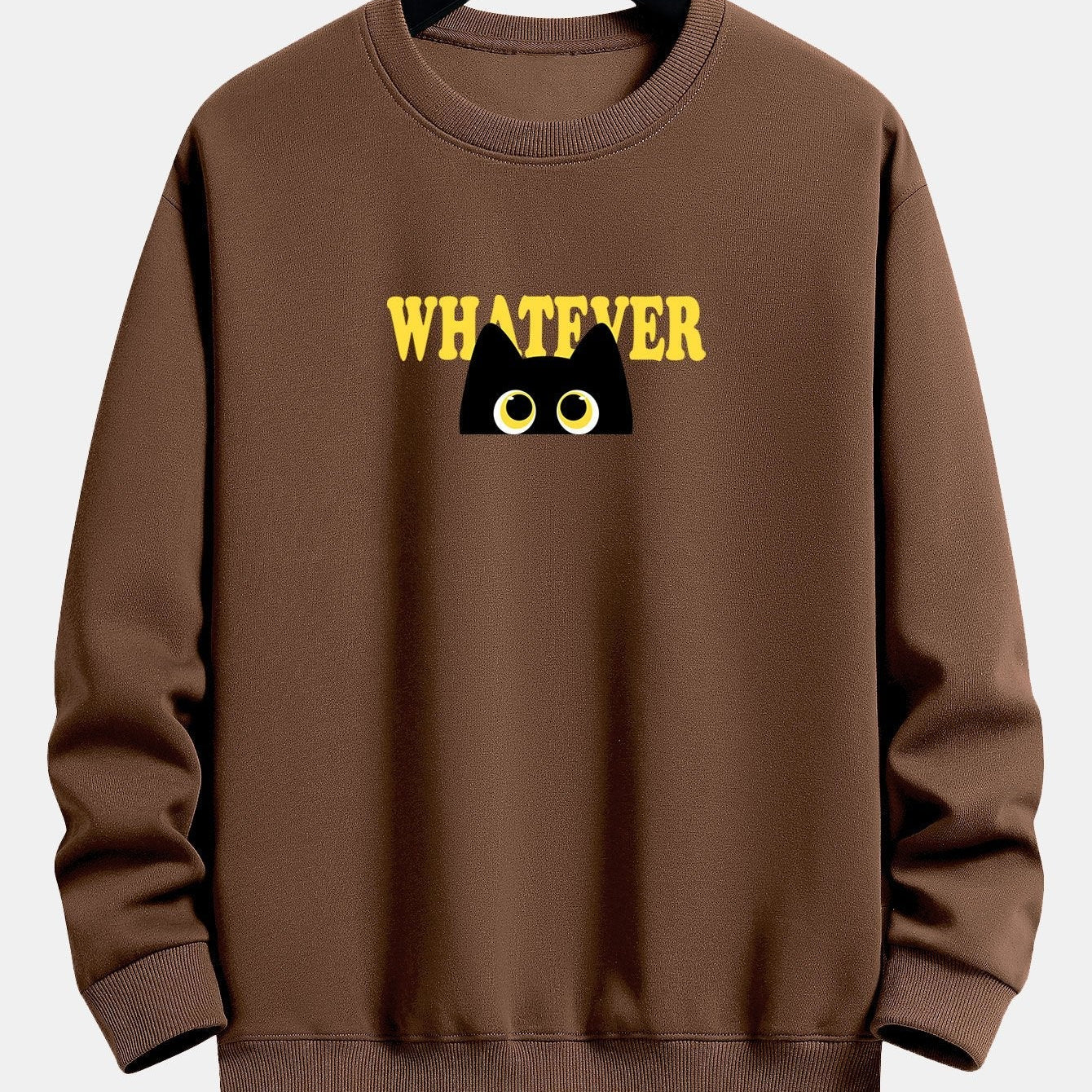 Harm | Sweater met zwarte kat en tekstopdruk en relaxte pasvorm